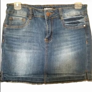 Dollhouse Y2K 5 Low-Rise Mini Jean Skirt Blue Denim